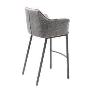 SCAUN DE BAR THINKTANK 2, GRI, CONFECTIONAT DIN POLIESTER SI METAL, STIL MODERN - Img 2