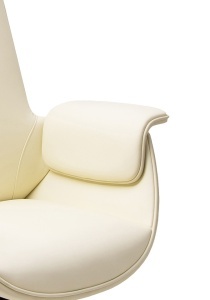 SCAUN DE BIROU DE LUX, ARTIM ADMIRAL, REALIZAT PIELE ECO DE CALITATE SI METAL, CULOARE ECRU/AURIU, STIL MODERN - Img 7