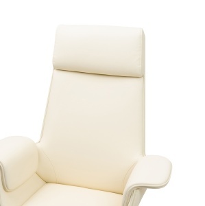 SCAUN DE BIROU DE LUX, ARTIM ADMIRAL, REALIZAT PIELE ECO DE CALITATE SI METAL, CULOARE ECRU/AURIU, STIL MODERN - Img 11