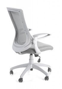 SCAUN DE BIROU IGOR, GRI/GRI DESCHIS, TAPITERIE DIN STOFA/PLASA SI PICIOARE DIN METAL, STIL MODERN - Img 2