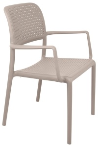 SCAUN DE EXTERIOR SPARK CONFECTIONAT DIN POLIPRAPILENA, MARO, STIL MODERN
