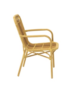 SCAUN DE TERASA BAMBOO TRP, REALIZAT DIN ALUMINIU SI TEHNORATAN, CULOARE BEJ, PENTRU UZ COMERCIAL, ARTIM GROUP SELECTION - Img 4
