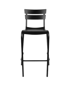 SCAUN DE TERASA DE BAR CLYON PREMIUM, REALIZAT DIN ALUMINIU, CULOARE NEAGRA, PENTRU UZ COMERCIAL, ARTIM GROUP SELECTION - Img 2