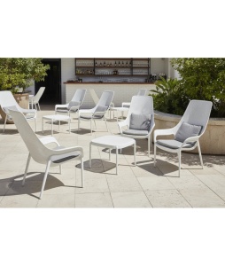 SCAUN DIN PLASTIC PENTRU TERASA AERO LUNGO 12 , CULOARE ALBA, PENTRU UZ COMERCIAL, ARTIM GROUP SELECTION