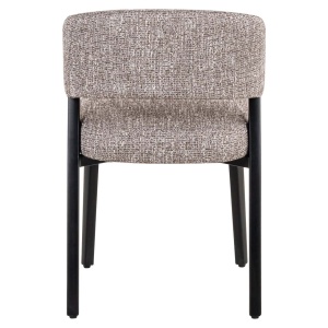 SCAUN DINIG ZENO EARTH TWEED, 214147, CONFECTIONAT DIN POLIESTER, METAL SI SPUMA, BEJ/NEGRU, STIL MODERN - Img 4