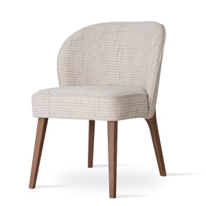 SCAUN DINING AINE ARTE SUPREME, CONFECTIONAT DIN LEMN, SPUMA, ARCURI SI TEXTIL, BEJ/NATURAL, STIL MODERN