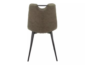 SCAUN DINING ALOE, GRI TAP. 213/NEGRU MAT, TAPITERIE DIN MICROFIBRA SI PICIOARE DIN METAL, STIL MODERN - Img 3