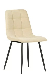 SCAUN DINING, BEJ/NEGRU, DIN TEXTIL SI METAL, ARTIM GROUP SELECTION