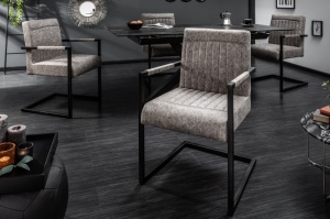 SCAUN DINING BIG GEORGE 39806 GRI ANTIC STIL VINTAGE