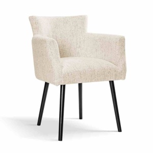 SCAUN DINING BRAGA, BEJ/NEGRU, STIL CLASIC, ATR - Img 1