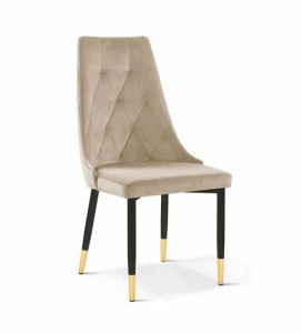 SCAUN DINING CAREN II, BEJ/NEGRU/AURIU, STIL CLASIC, ATR