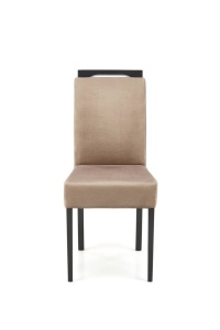 SCAUN DINING CLARION 2, BEJ MONOLITH 09/NEGRU, CU TAPITERIE DIN STOFA FINA SI PICIOARE DIN LEMN MASIV, STIL CLASIC - Img 4
