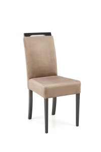 SCAUN DINING CLARION 2, BEJ MONOLITH 09/NEGRU, CU TAPITERIE DIN STOFA FINA SI PICIOARE DIN LEMN MASIV, STIL CLASIC - Img 6