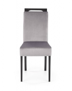 SCAUN DINING CLARION 2, GRI MONOLITH 85/NEGRU, CU TAPITERIE DIN STOFA FINA SI PICIOARE DIN LEMN MASIV, STIL CLASIC - Img 4