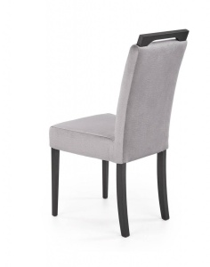 SCAUN DINING CLARION 2, GRI MONOLITH 85/NEGRU, CU TAPITERIE DIN STOFA FINA SI PICIOARE DIN LEMN MASIV, STIL CLASIC - Img 8