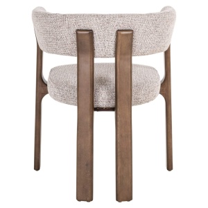 SCAUN DINING CONTIGO MOCCA FANCY, 214061, CONFECTIONAT DIN POLIESTER, LEMN MASIV SI SPUMA, BEJ/MARO, STIL MODERN - Img 3