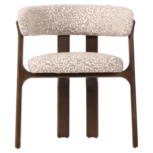 SCAUN DINING, CONTIGO, REALIZAT DIN LEMN DE FAG SI TEXTIL, CULOARE MARO/NATUR, DESIGN DEOSEBIT, RICHMOND INTERIORS