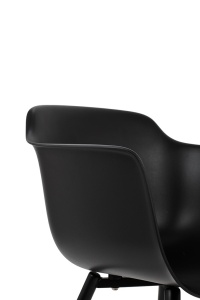 SCAUN DINING ECMO ARM, NEGRU, CONFECTIONAT DIN WPC SI METAL, STIL MODERN - Img 3
