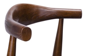 SCAUN DINING ELBOW, MARO INCHIS/NEGRU, DIN LEMN MASIV DE FRASIN SI PIELE ECOLOGICA, STIL CLASIC - Img 6