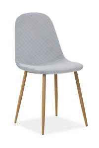 SCAUN DINING GRI/STEJAR POLI - DESIGN MODERN