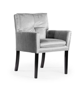 SCAUN DINING HAVANA, ARGINTIU/NEGRU, STIL CLASIC, ATR - Img 1
