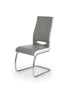 SCAUN DINING K103 GRI/ALB/CROM STIL MODERN HALMAR - Img 2