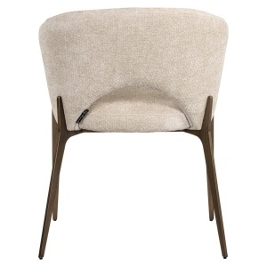 SCAUN DINING KENZI, REALIZAT DIN METAL SI TEXTIL, CULOARE CREM, DESIGN DEOSEBIT, RICHMOND INTERIORS - Img 5