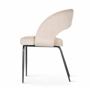 SCAUN DINING LIZBONA, BEJ/NEGRU, STIL MODERN - Img 2