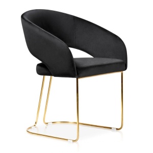 SCAUN DINING MAGNOLIA, NEGRU/AURIU, STIL MODERN