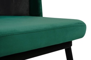 SCAUN DINING, MARCEL, GRI/NEGRU/ARGINTIU/VERDE, CU TAPITERIE DIN CATIFEA, STIL MODERN - Img 5