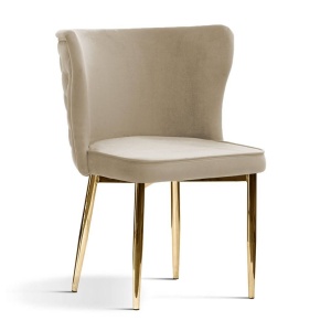 SCAUN DINING MODENA, BEJ/AURIU, STIL MODERN
