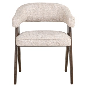 SCAUN DINING, MORI, REALIZAT DIN LEMN DE CAUCIUC, SPUMA SI TEXTIL, CULOARE CREM/NATUR, DESIGN DEOSEBIT, RICHMOND INTERIORS - Img 5