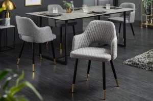 SCAUN DINING, PARIS DE CULOARE GRI DESCHIS DIN TEXTIL, ASPECT INDUSTRIAL, ARTIM GROUP SELECTION
