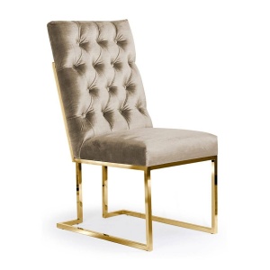SCAUN DINING PAUL, BEJ/AURIU, STIL MODERN