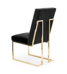 SCAUN DINING PIERRE, NEGRU/AURIU, STIL MODERN - Img 2