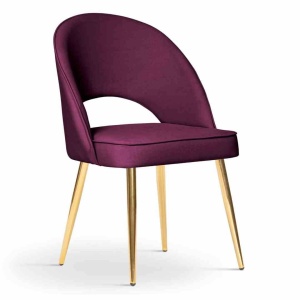 SCAUN DINING PONTE, BORDO/AURIU, STIL MODERN
