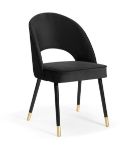 SCAUN DINING PONTE PLUS, NEGRU/AURIU/NEGRU, STIL MODERN, ATR - Img 1