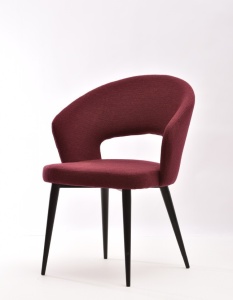 SCAUN DINING POSITANO BURGUND/NEGRU STIL MODERN