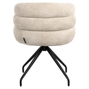 SCAUN DINING ROTATIV KAYLA, REALIZAT DIN METAL, LEMN DE FAG SI TEXTIL, CULOARE CREM, DESIGN DEOSEBIT, RICHMOND INTERIORS - Img 6
