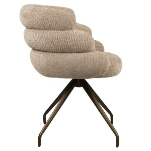 SCAUN DINING ROTATIV, KAYLA, REALIZAT DIN METAL SI TEXTIL, CULOARE CAPPUCCINO, DESIGN DEOSEBIT, RICHMOND INTERIORS - Img 5