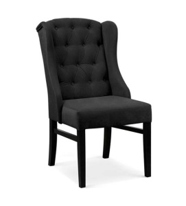 SCAUN DINING ROYAL CHESTERFIELD, NEGRU, STIL CLASIC