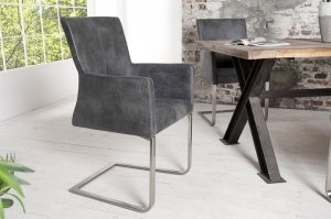 SCAUN DINING SAU BIROU GRI VINTAGE SAMSON 35788 - DESIGN RETRO VINTAGE
