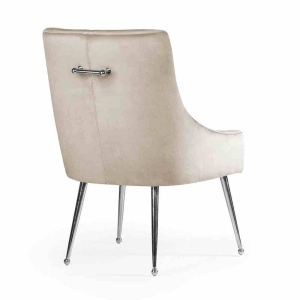 SCAUN DINING SIZAR, BEJ/CROM, STIL MODERN - Img 4