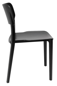 SCAUN DINING/TERASA AGAT, NEGRU, DIN POLIPROPILENA, STIL MODERN B2 - Img 2