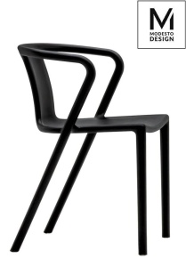 SCAUN DINING/TERASA AIR, NEGRU MAT, DIN POLIPROPILENA, STIL MODERN B2