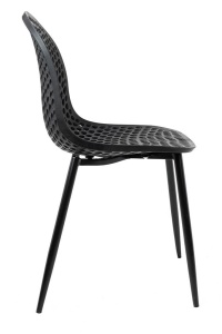 SCAUN DINING/TERASA CHIPS, NEGRU MAT, DIN POLIPROPILENA, STIL MODERN B2 - Img 3