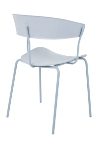 SCAUN DINING/TERASA JETT, GRI, DIN POLIPROPILENA SI METAL, STIL MODERN - Img 2