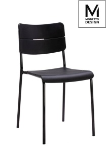 SCAUN DINING/TERASA NEGRU DIN POLIPROPILENA RENE STIL MODERN B2
