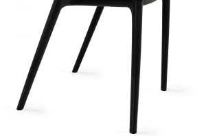 SCAUN DINING/TERASA VINCENT, ALB/NEGRU, DIN POLIPROPILENA, STIL MODERN B2