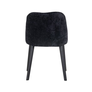 SCAUN DINING TWIGGY, NEGRU/NEGRU, TAPITERIE DIN TESATURA CHENILLE SI PICIOARE DE LEMN, STIL MODERN B2 - Img 5